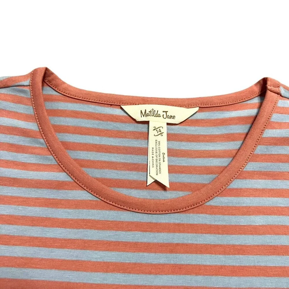 Matilda Jane 14Y First In Line Striped Knit Lap Dress